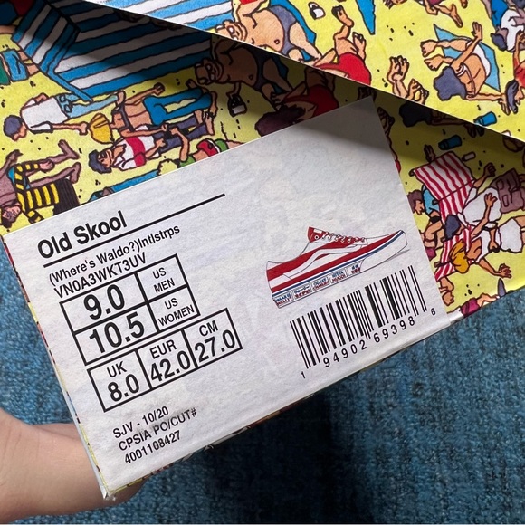 Vans x Where's Waldo International Stripes Old Skool Sneakers RARE - Picture 11 of 12